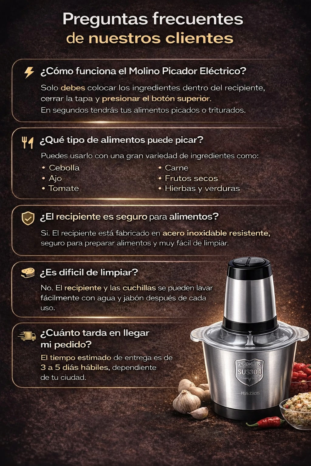 Molino Picador Electrico ChopMaster Pro