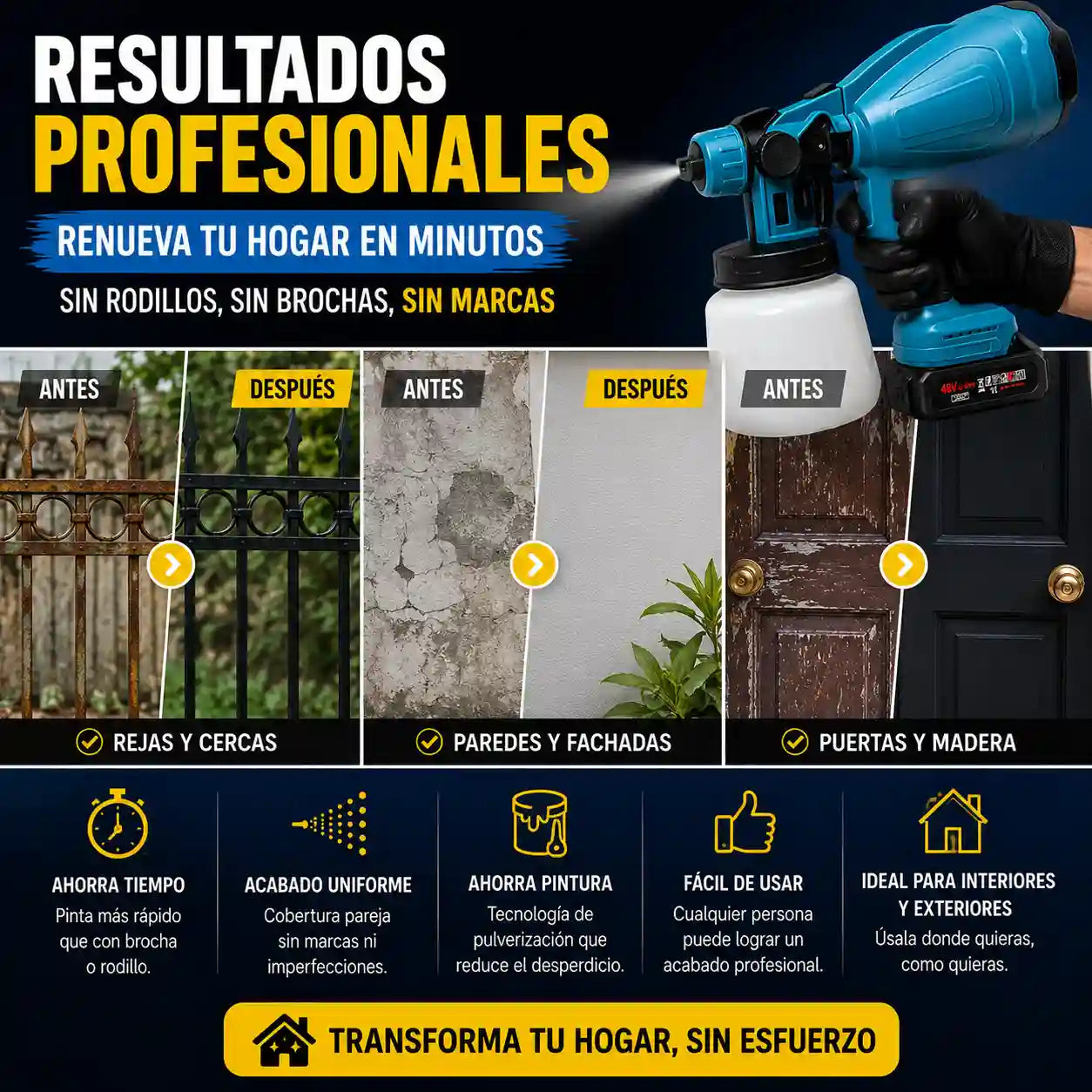 Pistola de Pintura Profesional Inalámbrica™