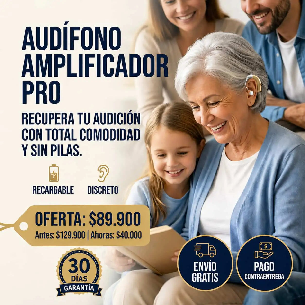 Audífono Amplificador Pro - Recargable