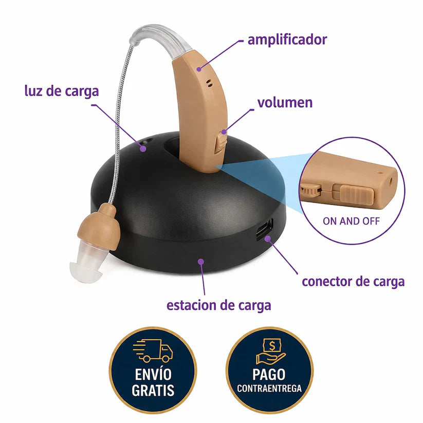 Audífono Amplificador Pro - Recargable